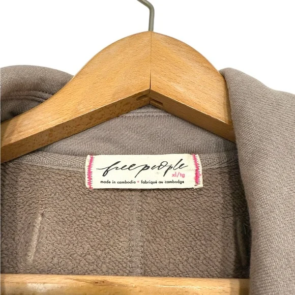 Free People Jacket Alexa Sweatshirt Size XL - Picture 12 of 13